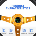 14 Inch Universal Aluminum Racing Steering Wheel 6 Bolt