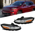 Set of 2 LED Headlights for Jeep Cherokee (2014â2018)