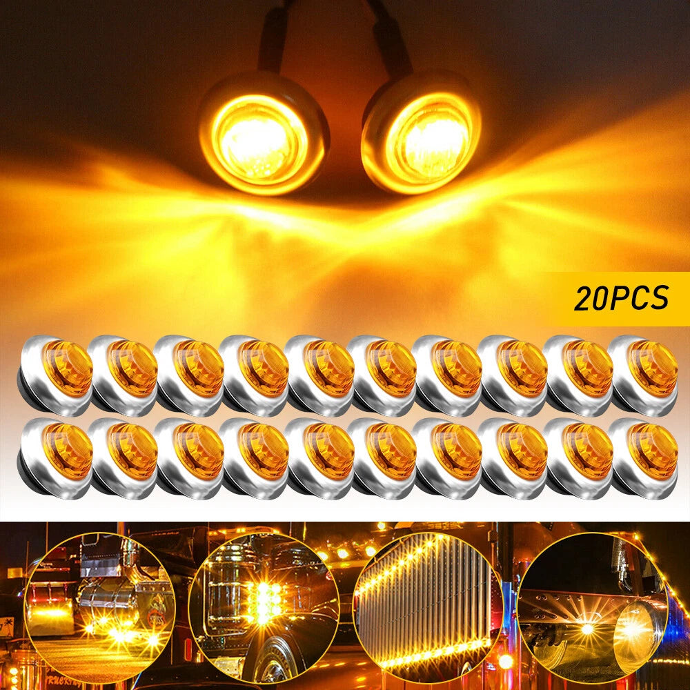 20X LED Side Marker Lights for Trailer Truck (12V)