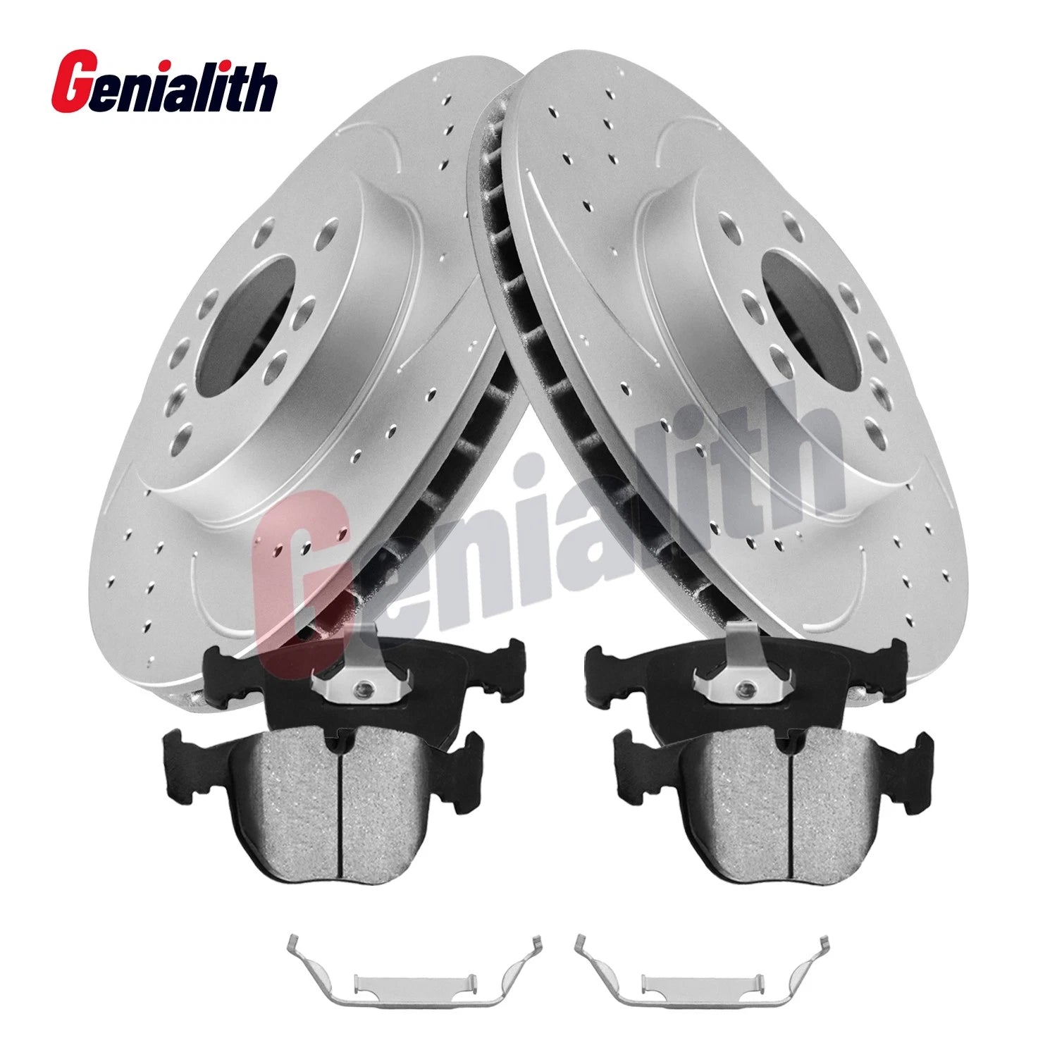 Front Drilled Rotors & Ceramic Brake Pads Kit for BMW X5 (2000–2006)