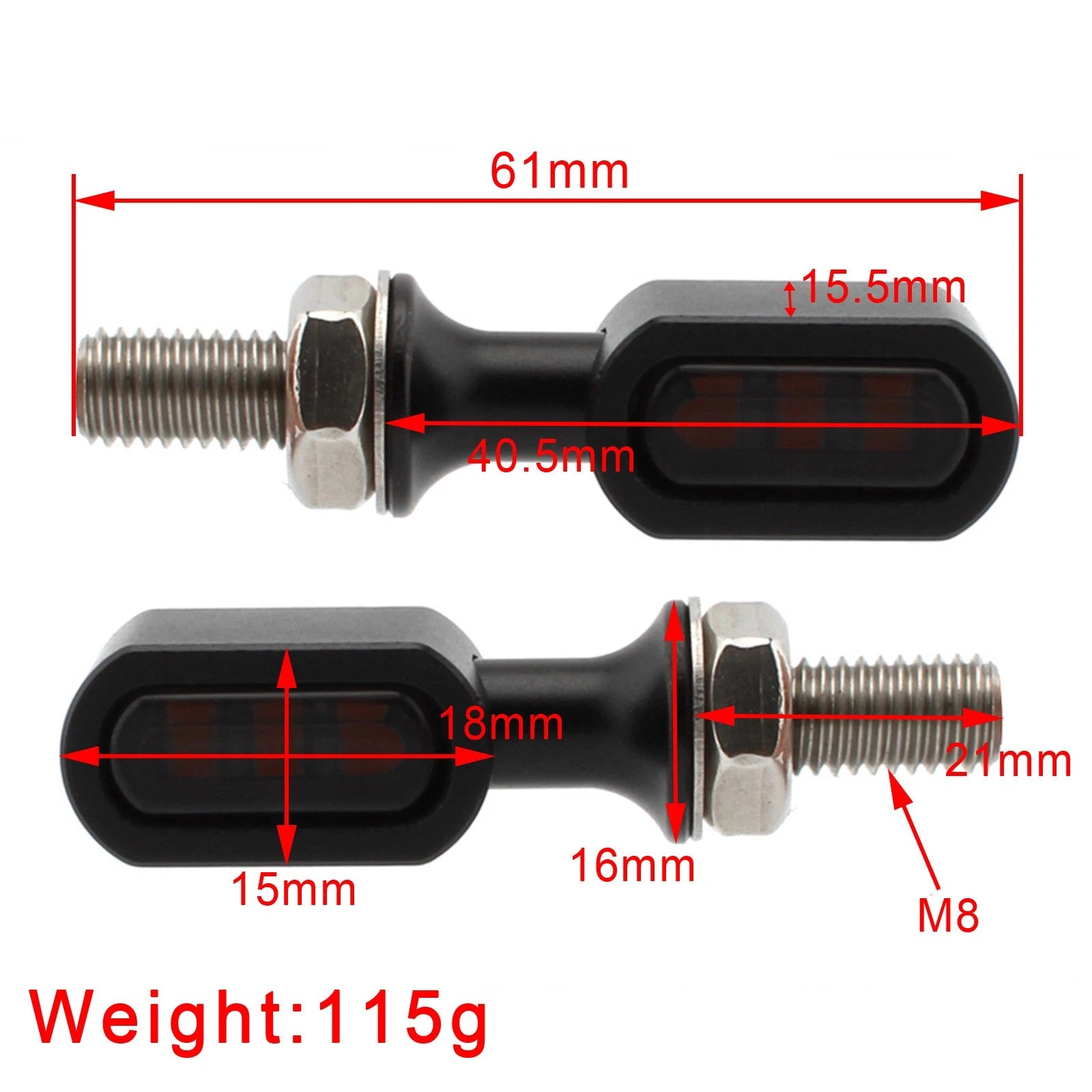 LED Rear Mini Turn Signal Indicator for Harley Sportster Touring Dyna