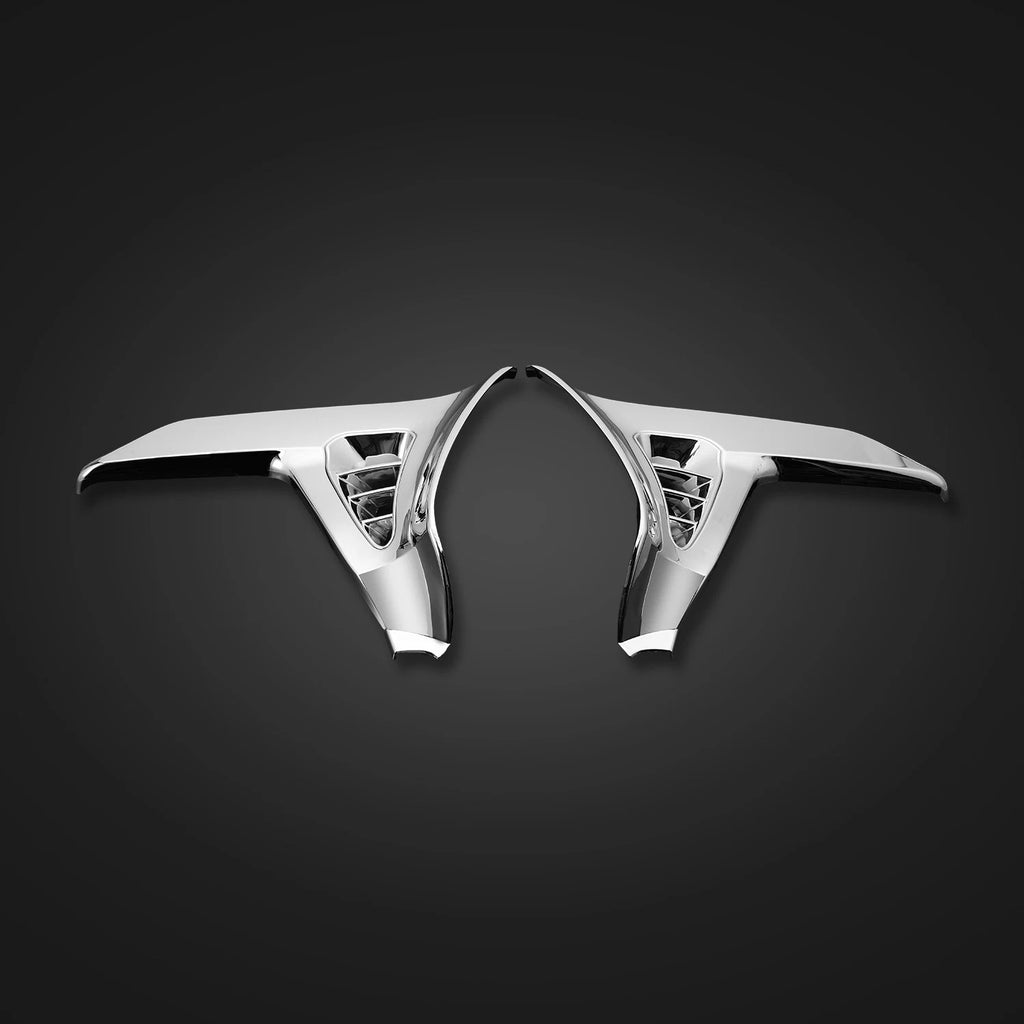 Set of 2 Modified Triangle Covers for Honda GoldWing GL1800 (2001–2011) Chrome