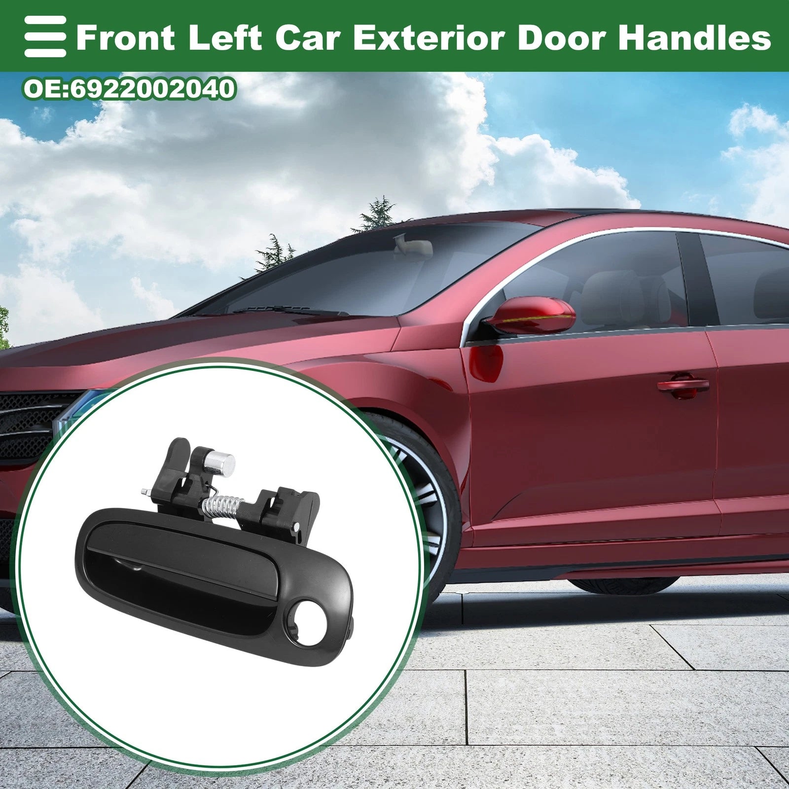 Front Left Door Handle for Toyota Corolla (1998–2002) No. 6922002040 Black