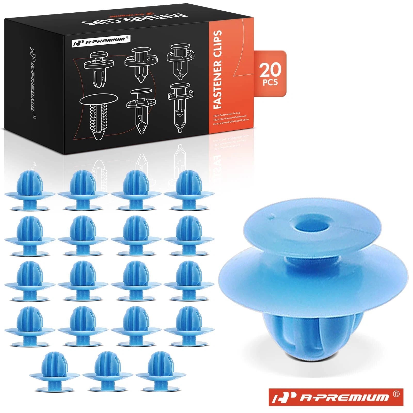 20Pcs Nylon Rocker Moulding Retainer Clips for Mitsubishi L200