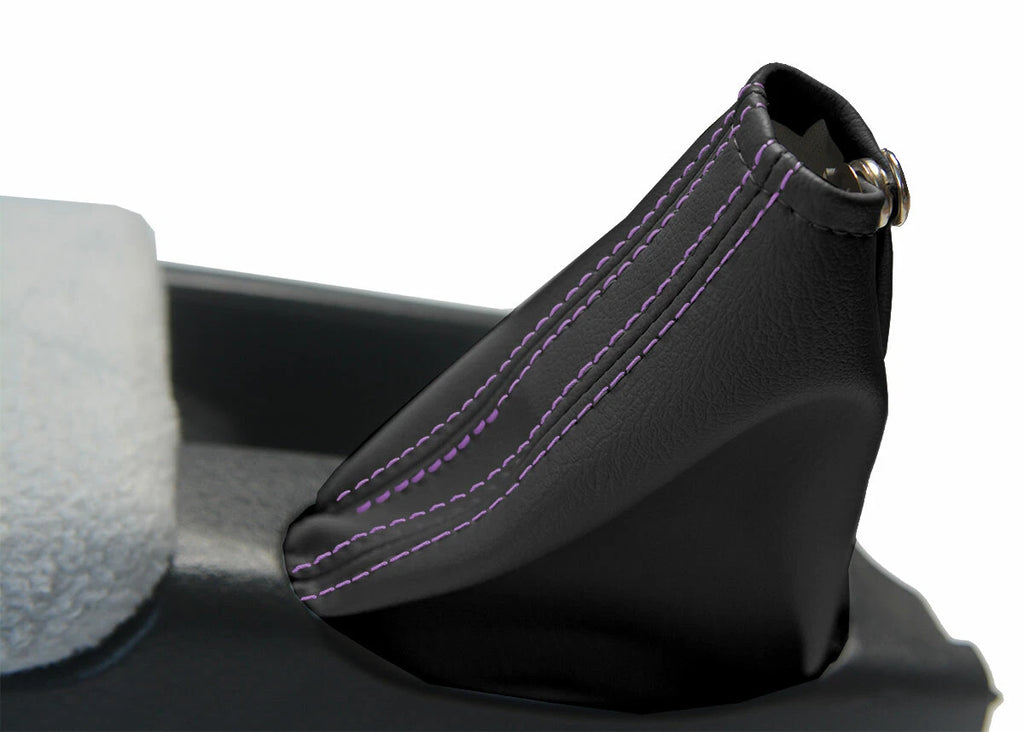 E Brake Boot Cover for Nissan Skyline R32 (1989–1993) Black Purple Stitch