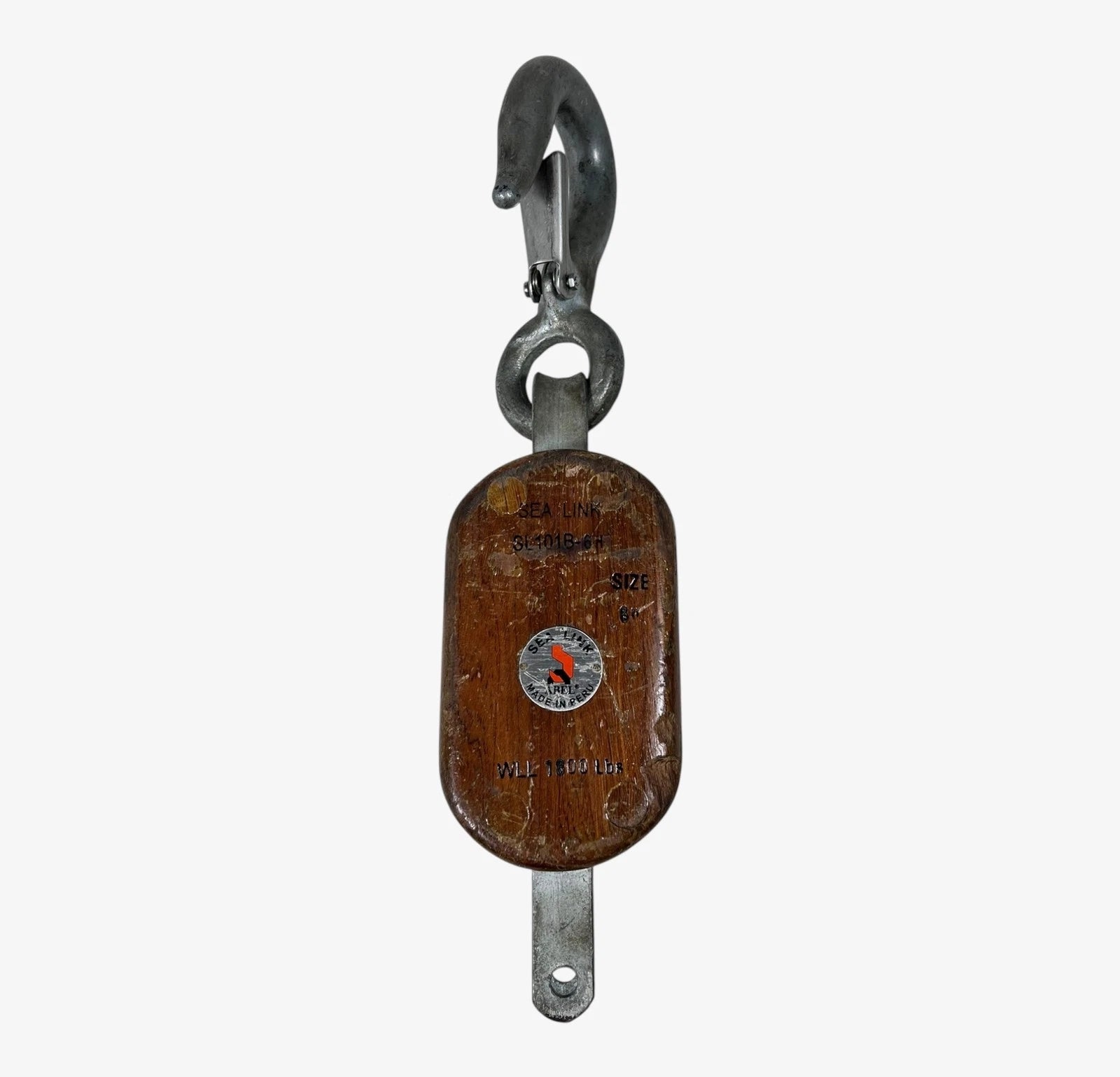 Single Sheave Block w/ Fixed Hook for Sea Link SL101B-6H (1800 Lbs)