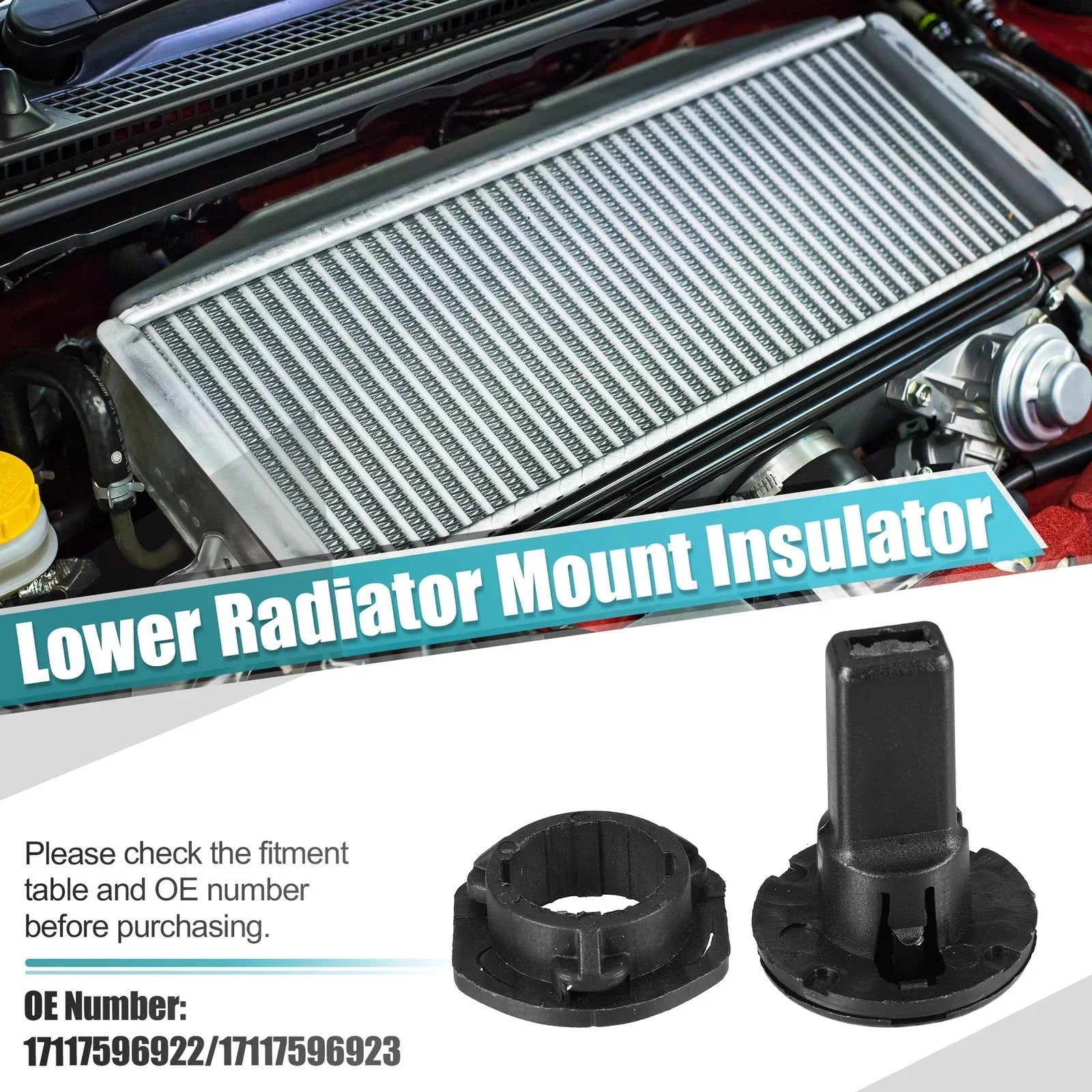 Upper Radiator Mount Bushing Bracket with Support Sleeve for BMW 228i