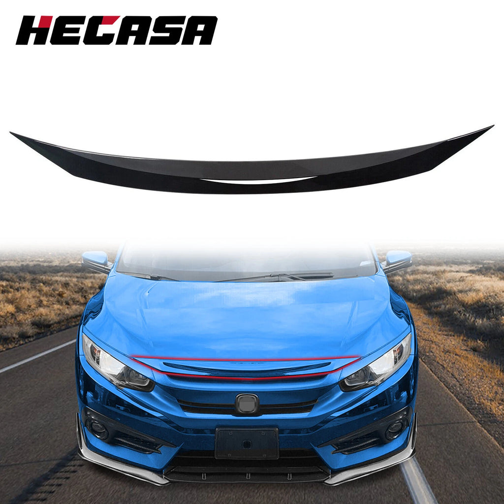 Gloss Black Front Bumper Trim for Honda Civic (2016–2021)