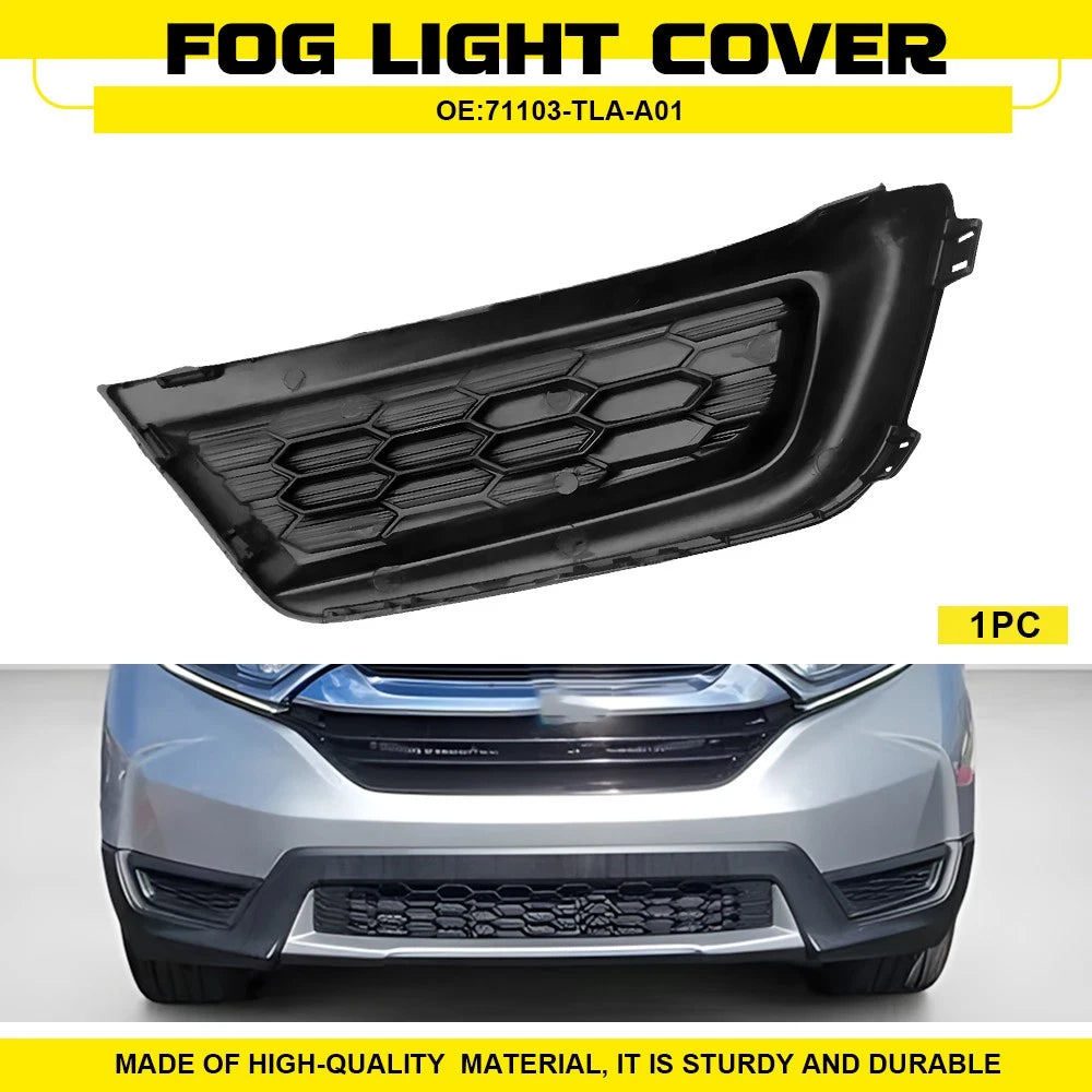 Black Fog Light Covers for Honda CR-V (2017–2019) RH