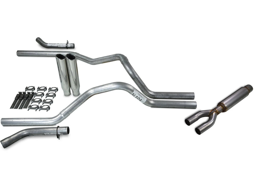 2.5" Dual Exhaust Kit for Ford F150 (2015–2020) - Glasspack, Corner Exit, Clamp On