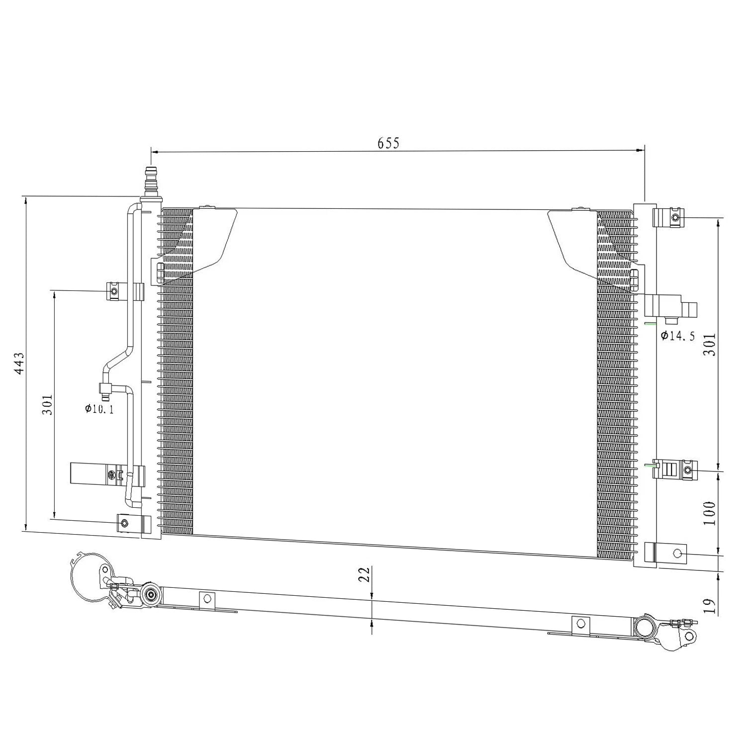 A/C Condenser Replacement Repair Part for Volvo S60 (2001–2005)