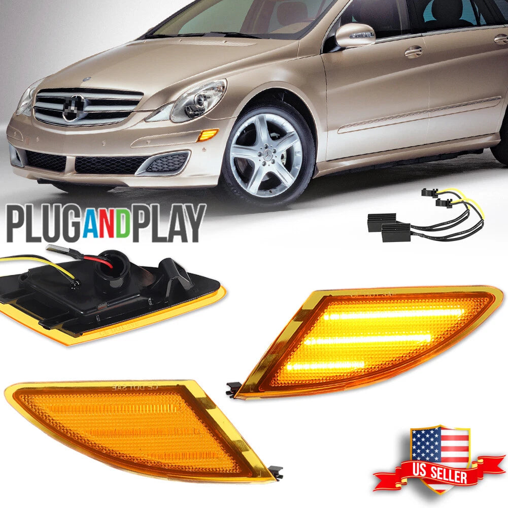 Full LED Front Side Marker Lights for Mercedes W251 R-Class (2006–2010)