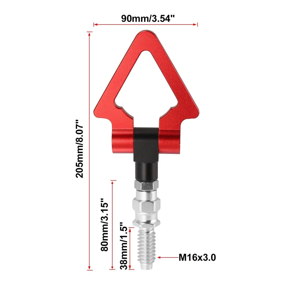 Tow Hook Screw-On Triangle Ring for BMW 3/5/7 Series Z3/Z4 Red