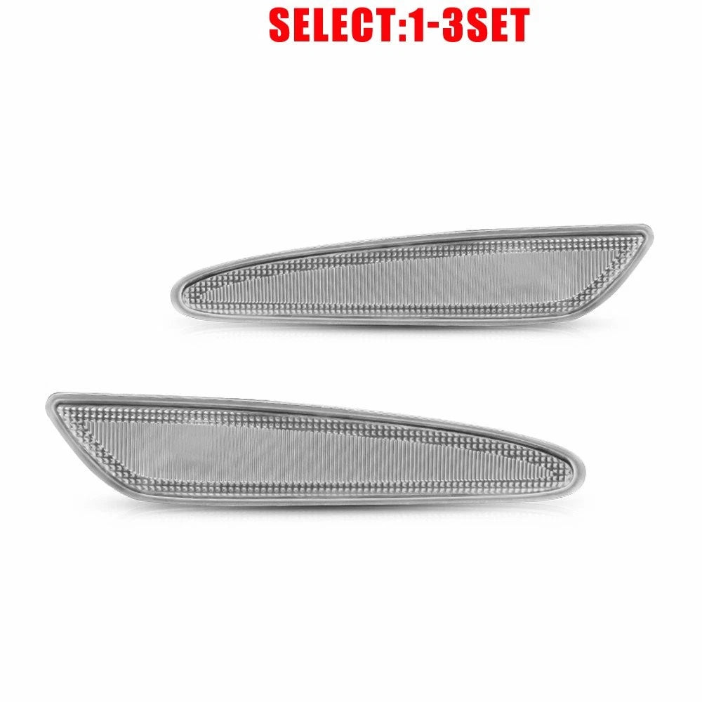 Set of 2 Clear Front Fender Side Marker Lights for Mercedes-Benz E-Class W211 (2003–2006)