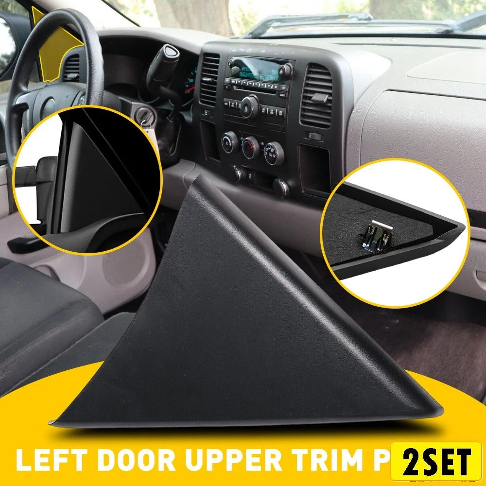 Set of 2 Front Door Panel Trim Upper Left for Chevy Silverado GMC Sierra Yukon 25857