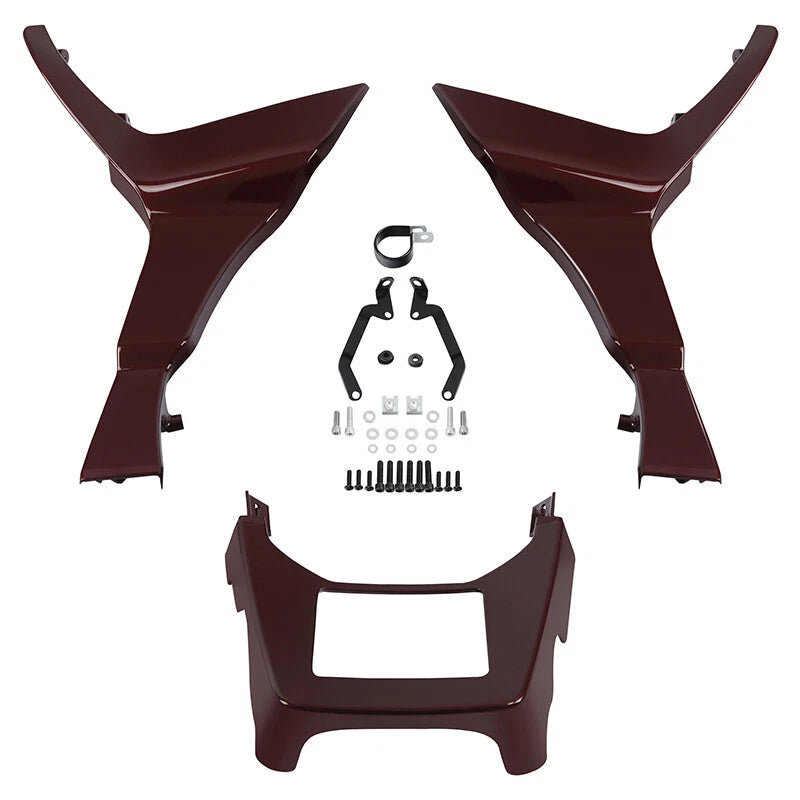 Side Fairings Chin Spoiler for Harley Road Glide (2017–2023) Mysterious Red Sunglo