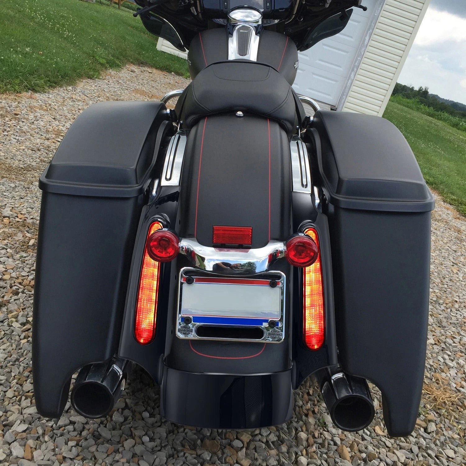 LED Rear Fender Extension Set for Harley Electra Glide Road King (2009–2013)