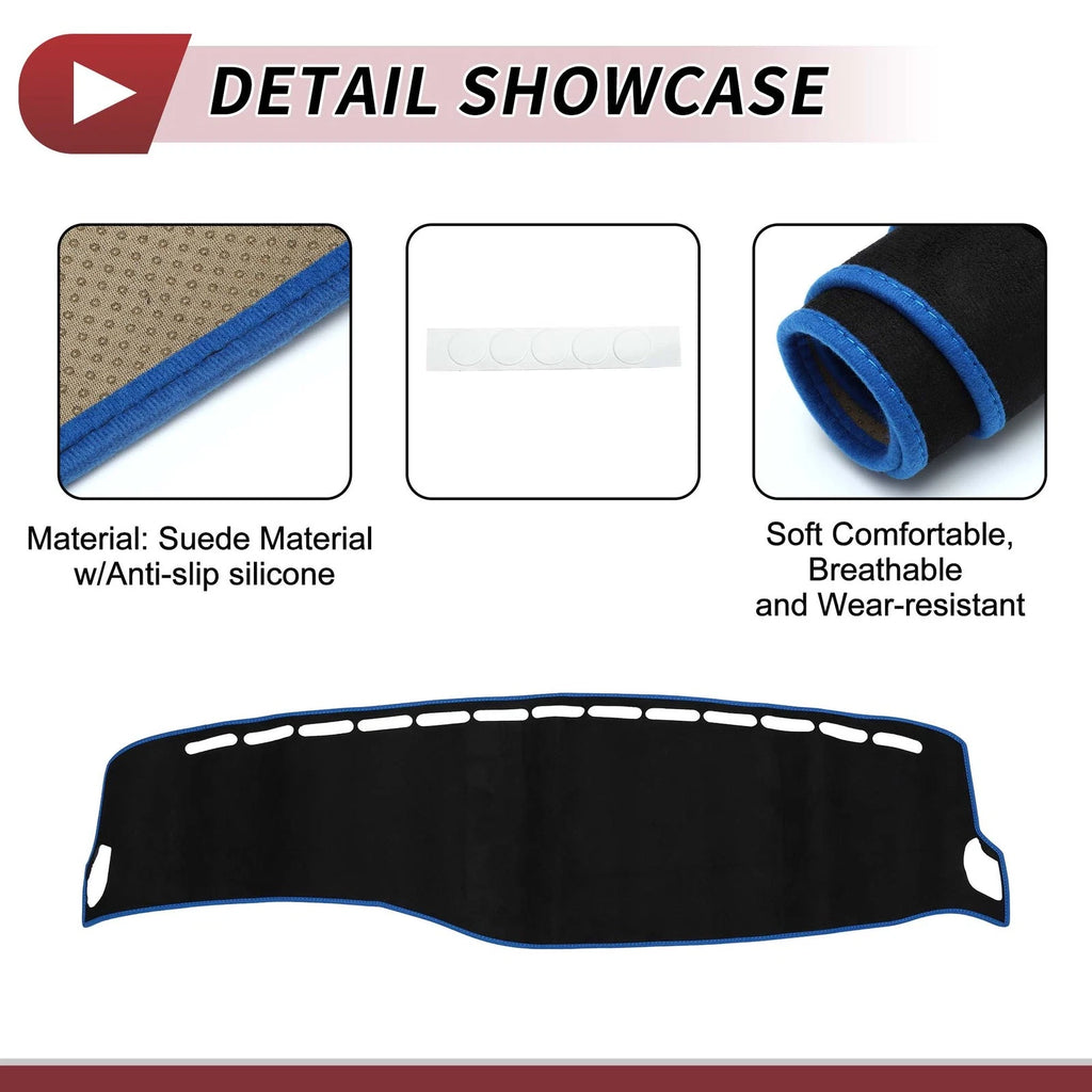 Dashboard Cover Mat for Mercedes S-Class W222 (2014–2020) Black Blue