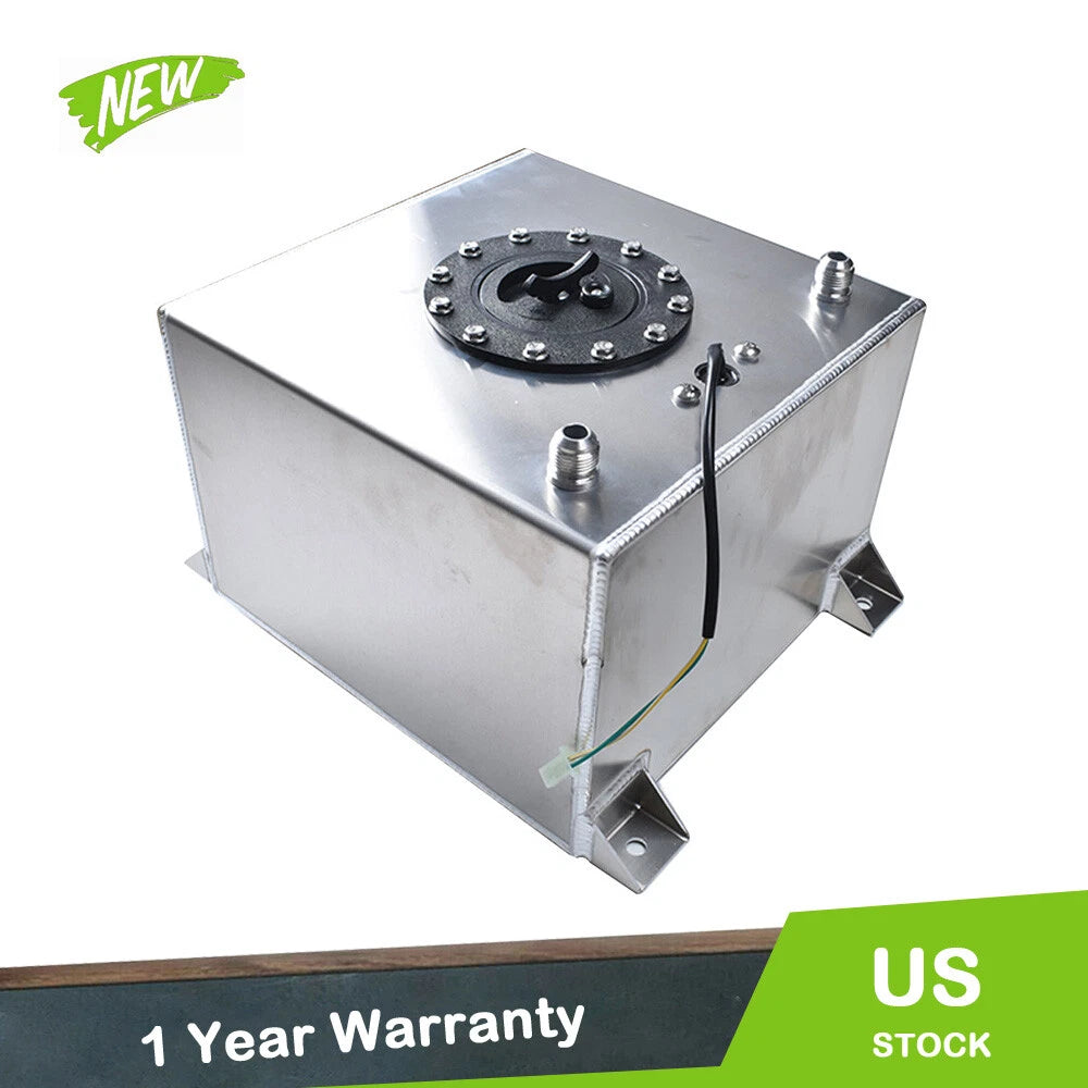 5 Gallon Fuel Cell Gas Tank for Racing/Street Applications (Polished Aluminum)