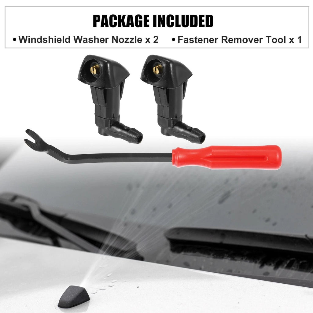 3X Front Windshield Washer Nozzle Kit 76810-SDA-A11 for Honda Civic (2006–2011)
