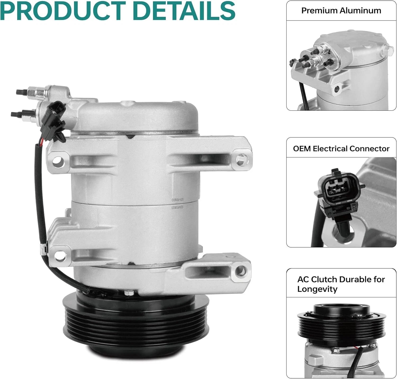A/C Compressor with Clutch for Nissan Rogue (2008–2013) CO 11200C