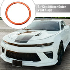 Set of 4 AC Outer Vent Ring Trim Covers for Chevrolet Camaro (2016–2020) Orange