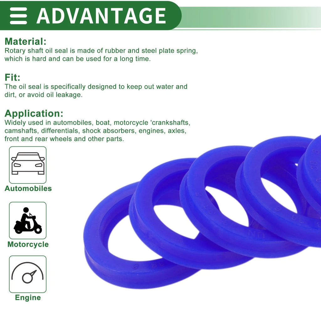 Set of 5 Oil Seal Rotary Shaft Seal 28x38x6mm High Pressure for Various Models