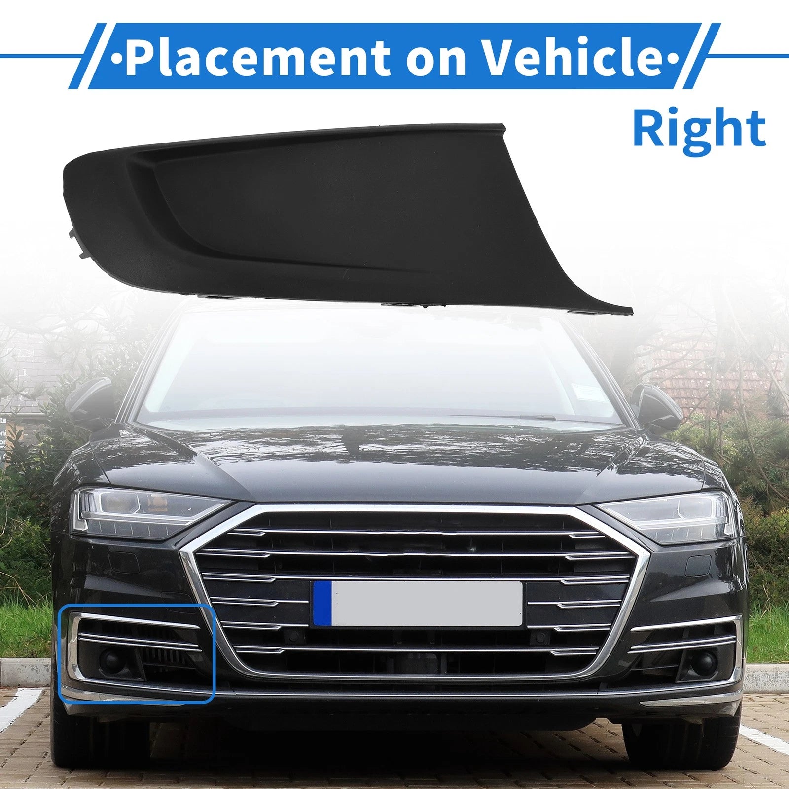 1 Pc Fog Light Grill for Volkswagen Touran (2010–2015) No. 2K5853666