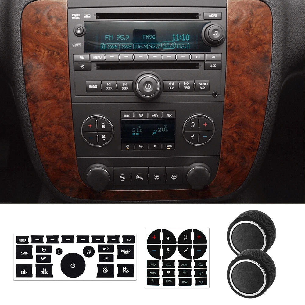 Rear Radio Volume Control Knob Decal for Buick Cadillac Chevy GMC