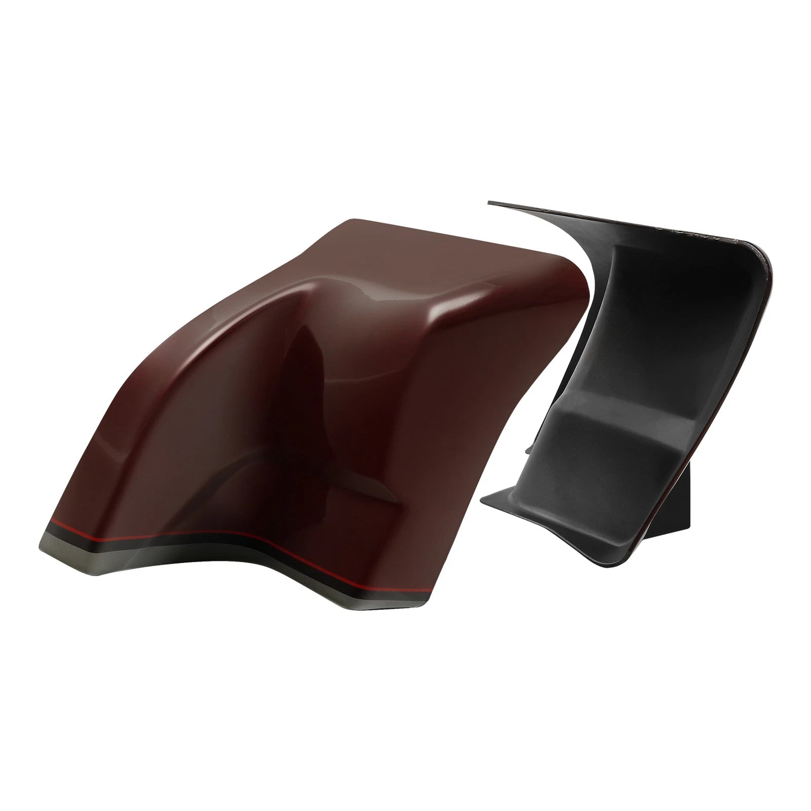 Stretched Side Covers for Harley Road Glide (2014–2024) Black Forest & Wineberry