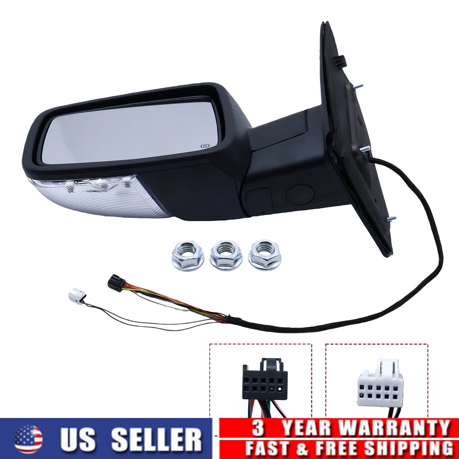 Left Manual Fold Side Mirror for Dodge Ram 1500 2500 3500 4500 5500 (2013–2018)