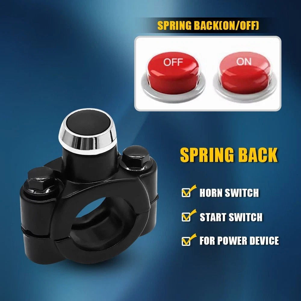 7/8" Handlebar Headlight Fog Light ON OFF Switch for Motorcycle Bicycle