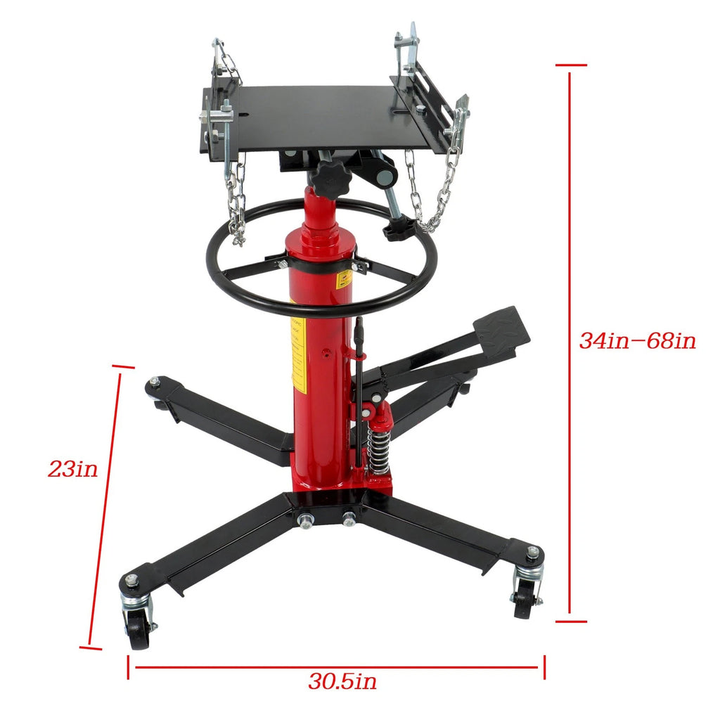 2 Stage Hydraulic Transmission Jack for Universal Use (360° Swivel Wheel)