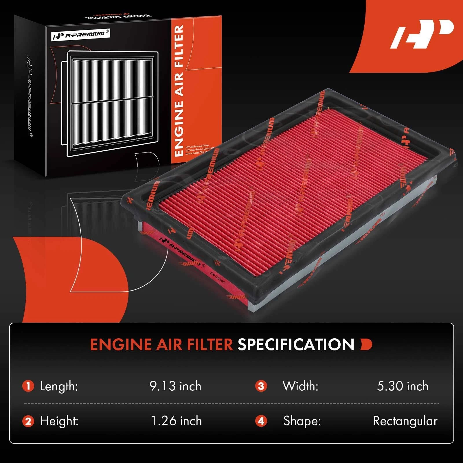 Engine Air Filter for Nissan Versa (2007-2012), NV200 (2013-2021), Cube (2009-2014)