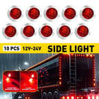 10X LED Side Marker Lights for Universal Vehicles (3/4")