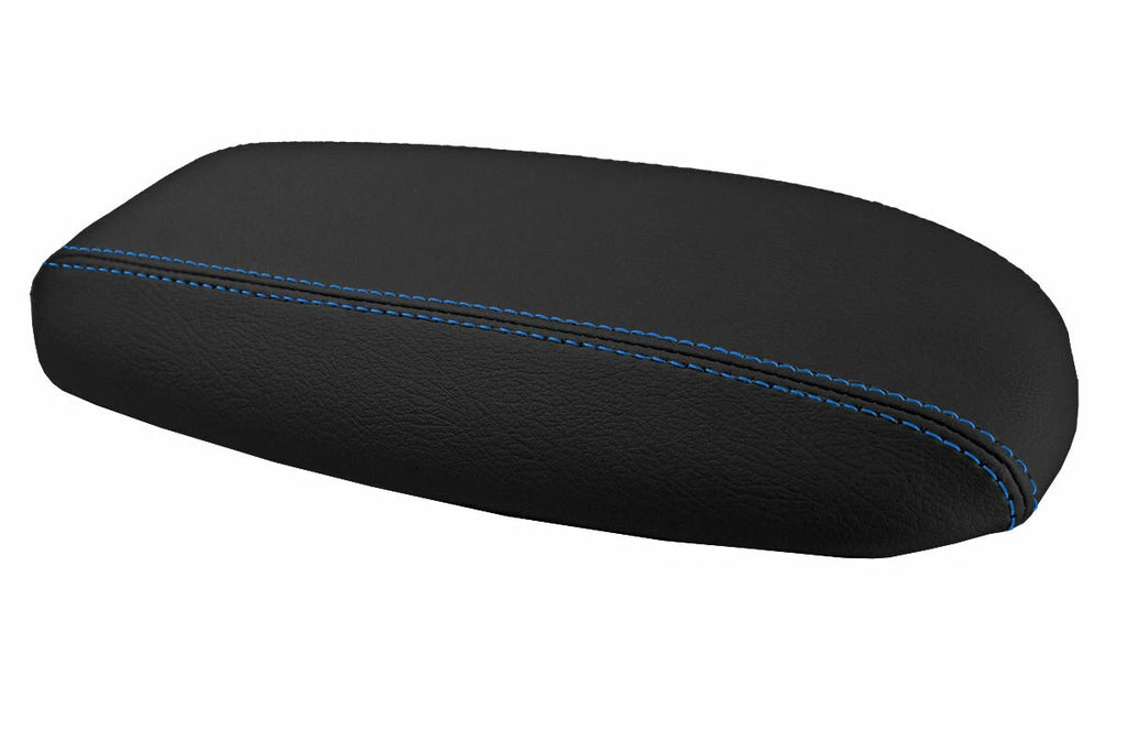 Console Lid Pull Over Cover Leather for Ford Mustang (1994–2004) Blue Stitch