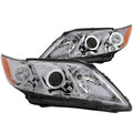 Chrome Clear Lens Headlight Set w/Halo for 2007-2009 Toyota Camry w/o HID [CCFL]