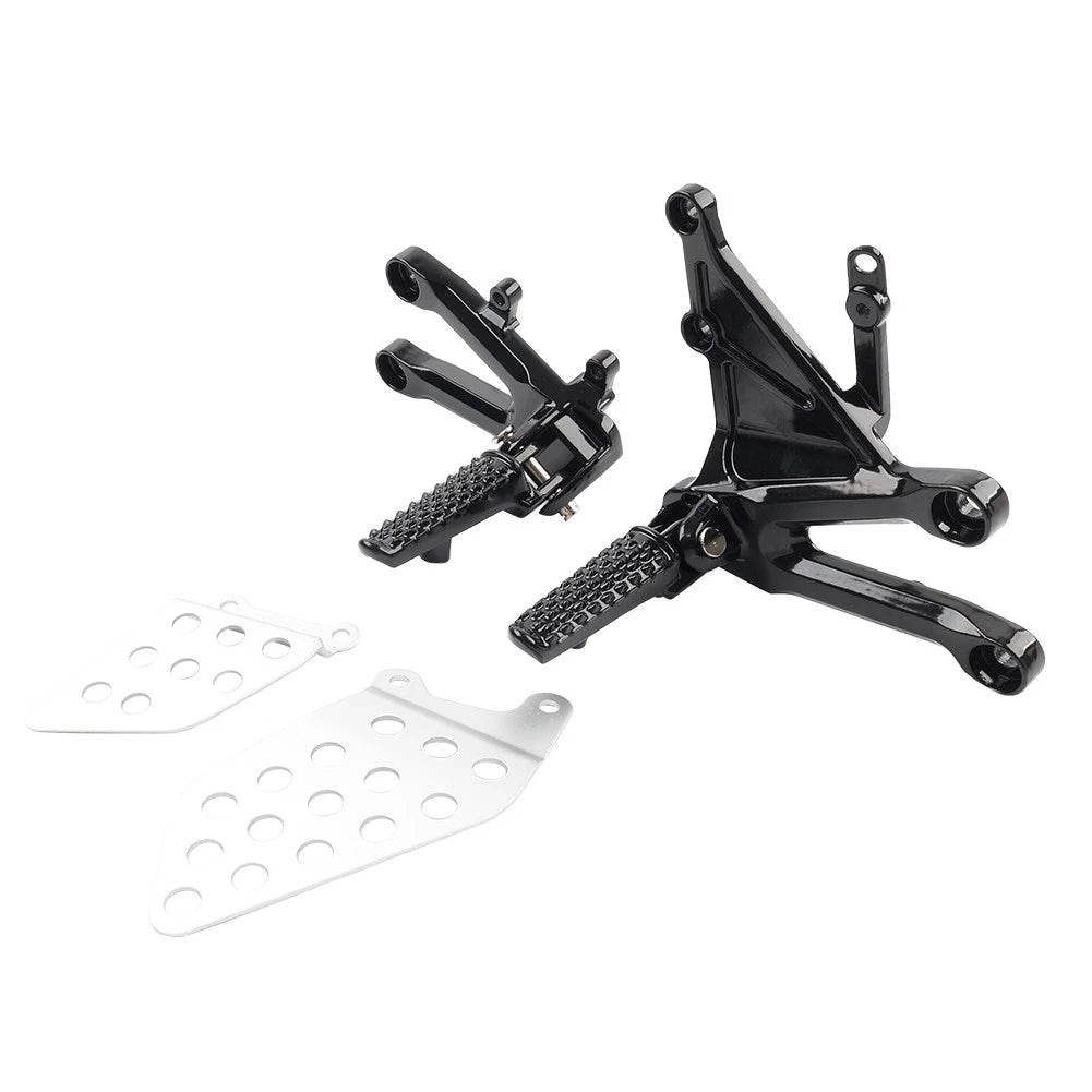 Set of 2 Front Driver Foot Pegs Footrest Bracket for Honda CBR1000RR (2004–2007)