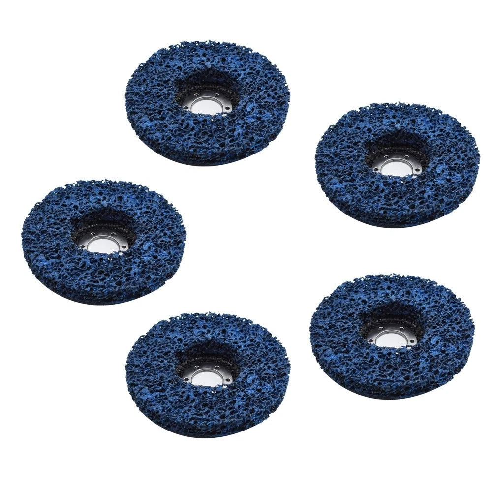 Set of 5 Poly Strip Discs for Angle Grinder (4.5'' x 7/8'')