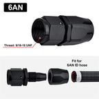 2 Pack AN6 Straight Swivel Hose End Fitting Adaptor for Oil Fuel Line