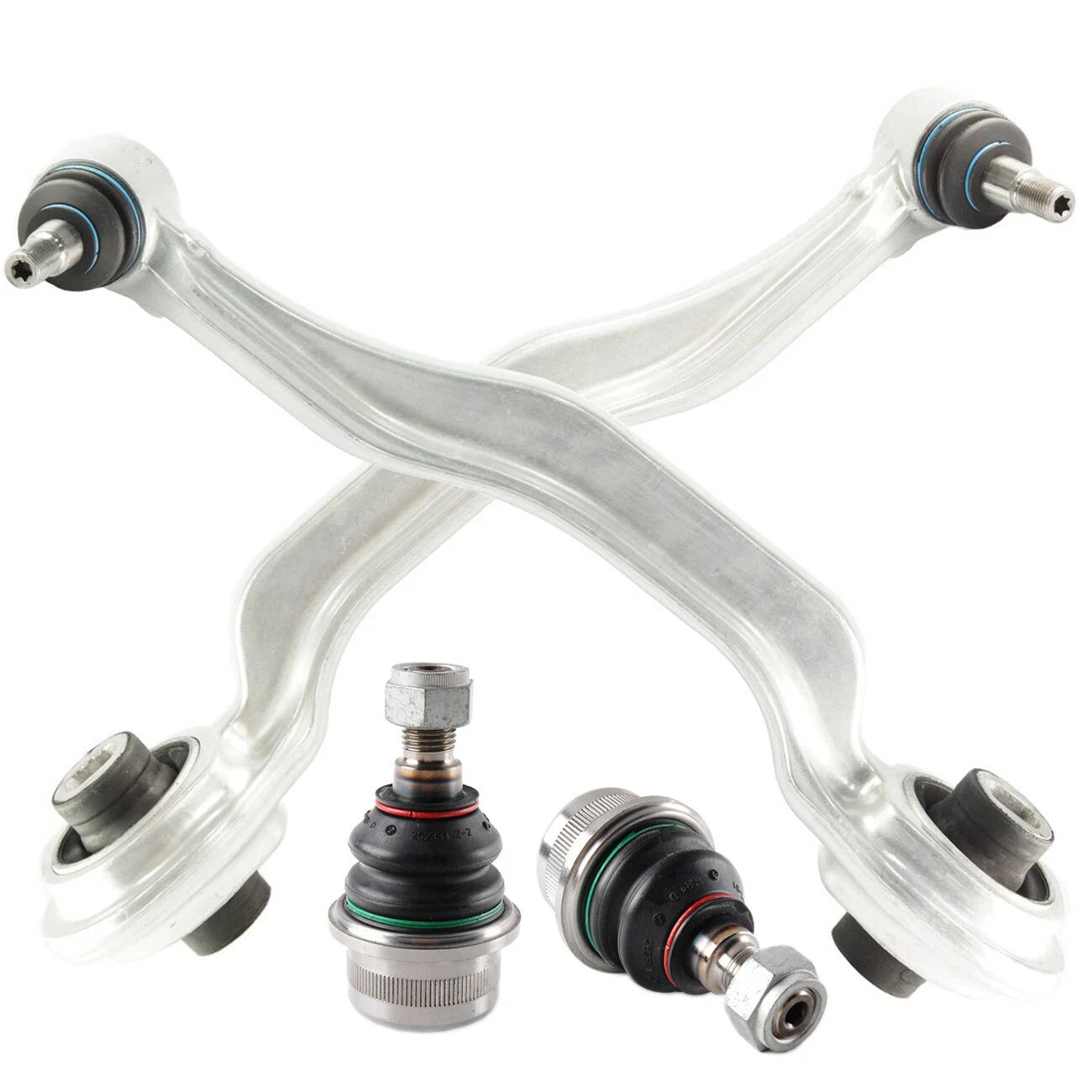 Set of 4 Lower Control Arms with Ball Joints for Mercedes-Benz W211 (2003–2009)