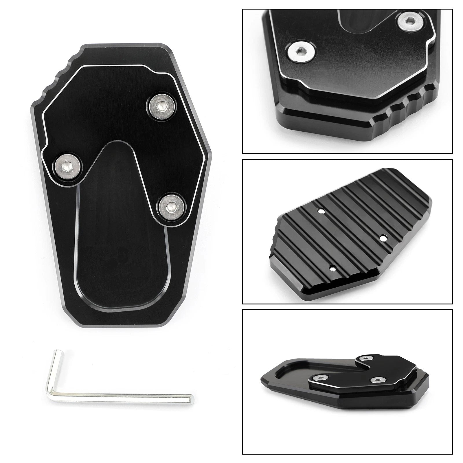 Side Stand Kickstand Pad Extension for BMW R1200RT (2014–2015) Black