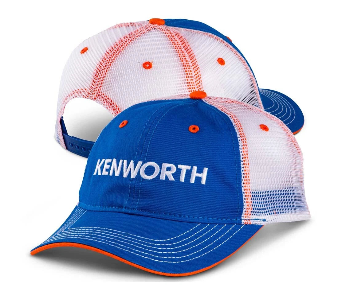 Trucker Cap for Kenworth Motors (KW) - Blue with Orange Accents