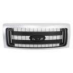 Front Upper Grille Replacement Set for Ford F150 (2009-2014) Black Silver