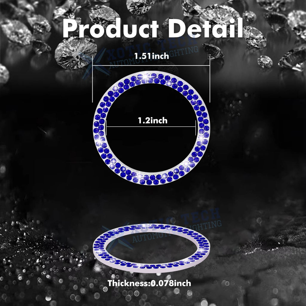Fashion Blue Bling USA Flag Cup Coaster Interior Decor Kit for 2020-2023