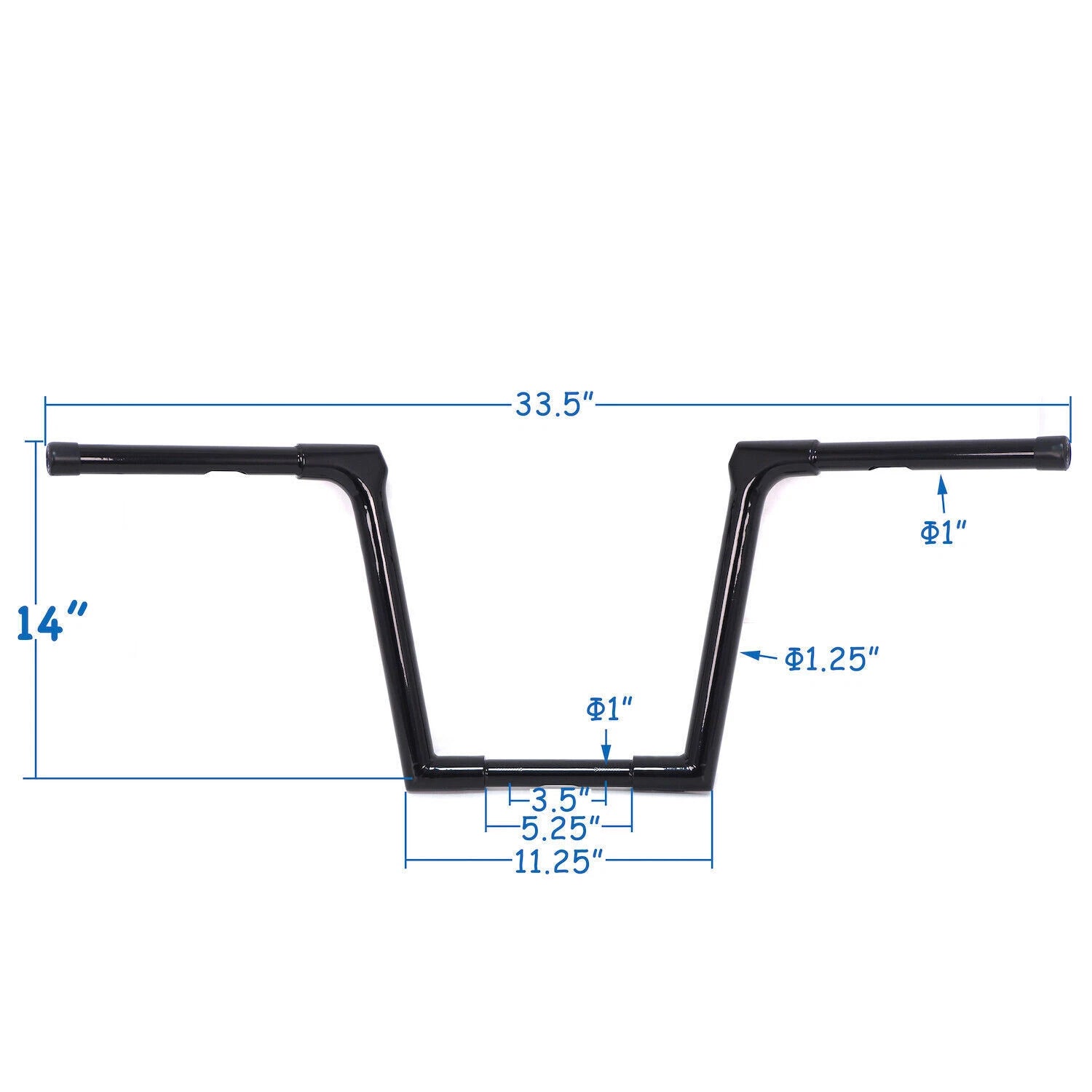 HTTMT 14" Ape Hanger Handlebar for Harley Softail FLD FXDB FLS FXST (2011–2017)