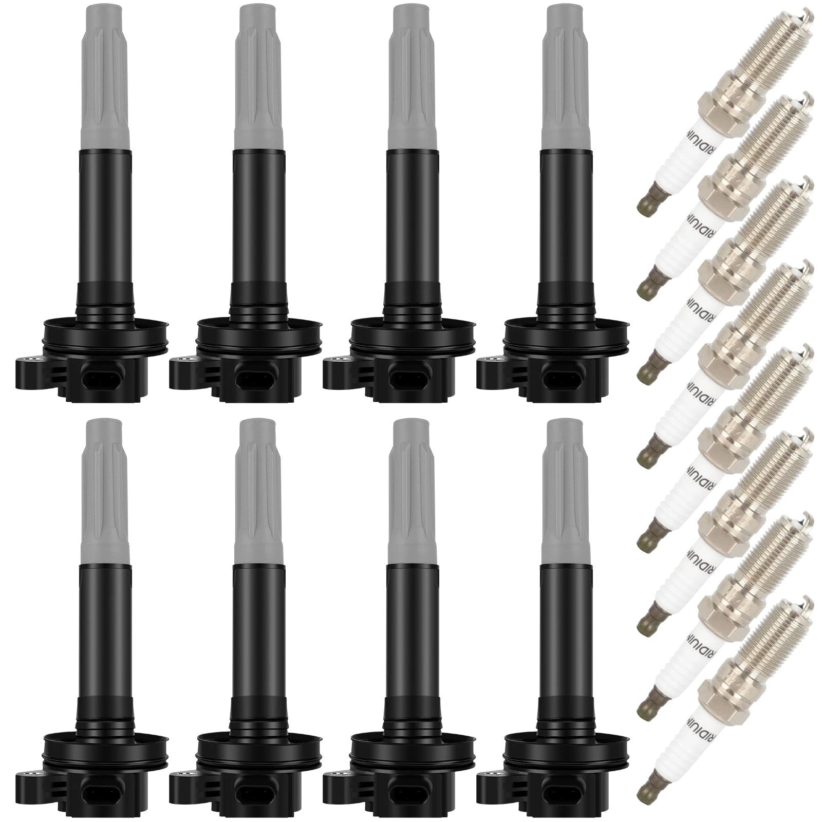 Set of 8 Ignition Coils & Spark Plugs for Ford F-150, Mustang (2017)