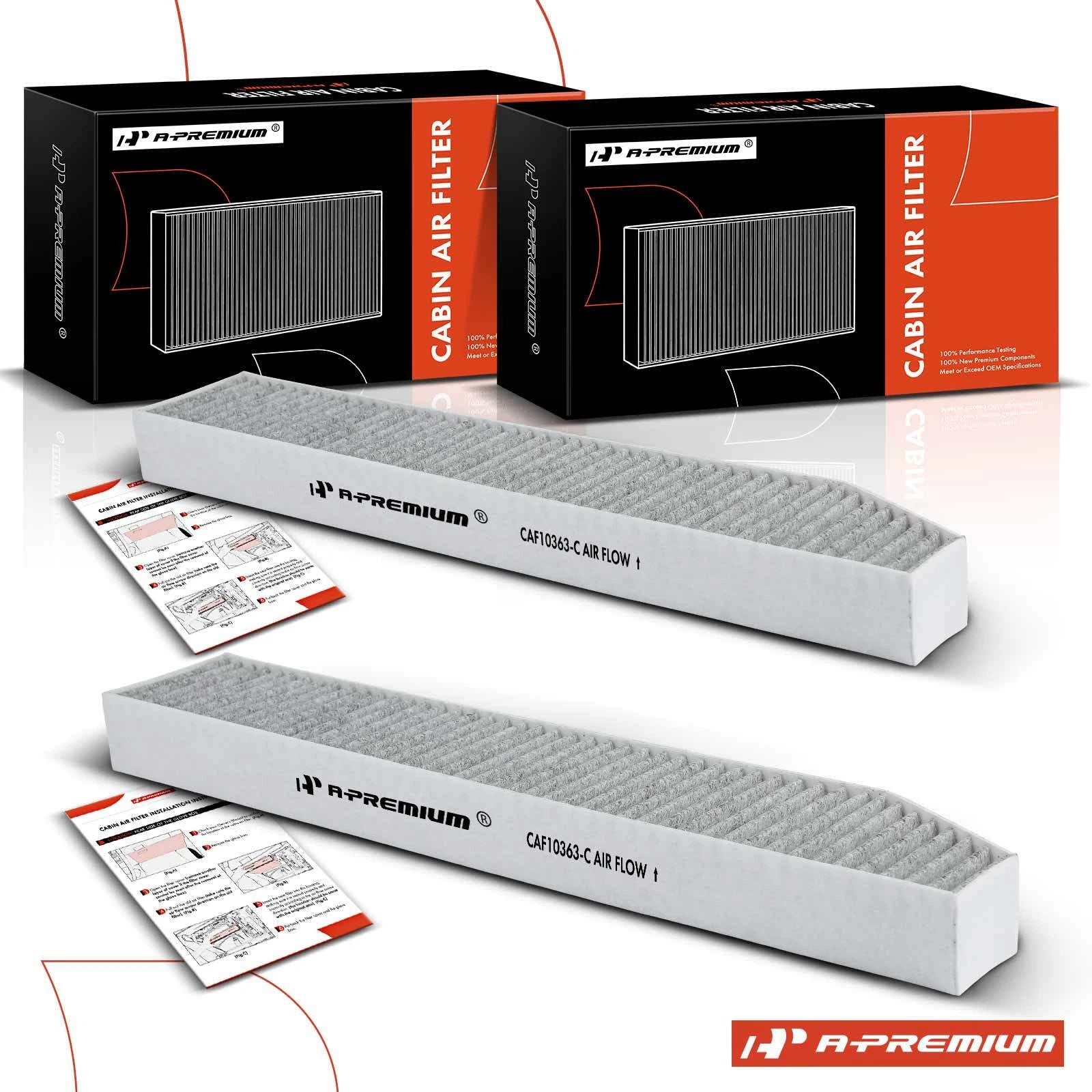 2X Activated Carbon Cabin Air Filter for Jeep Grand Cherokee (1999–2010)