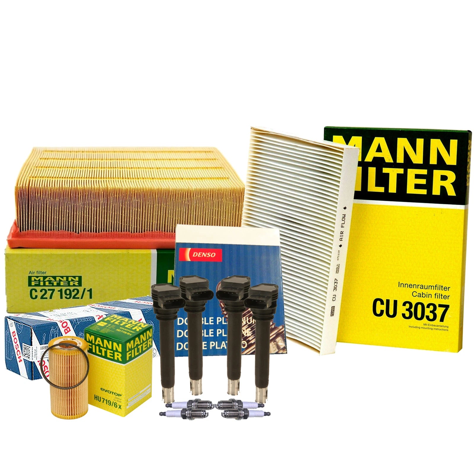Set of 4 Double Platinum Spark Plugs for Audi