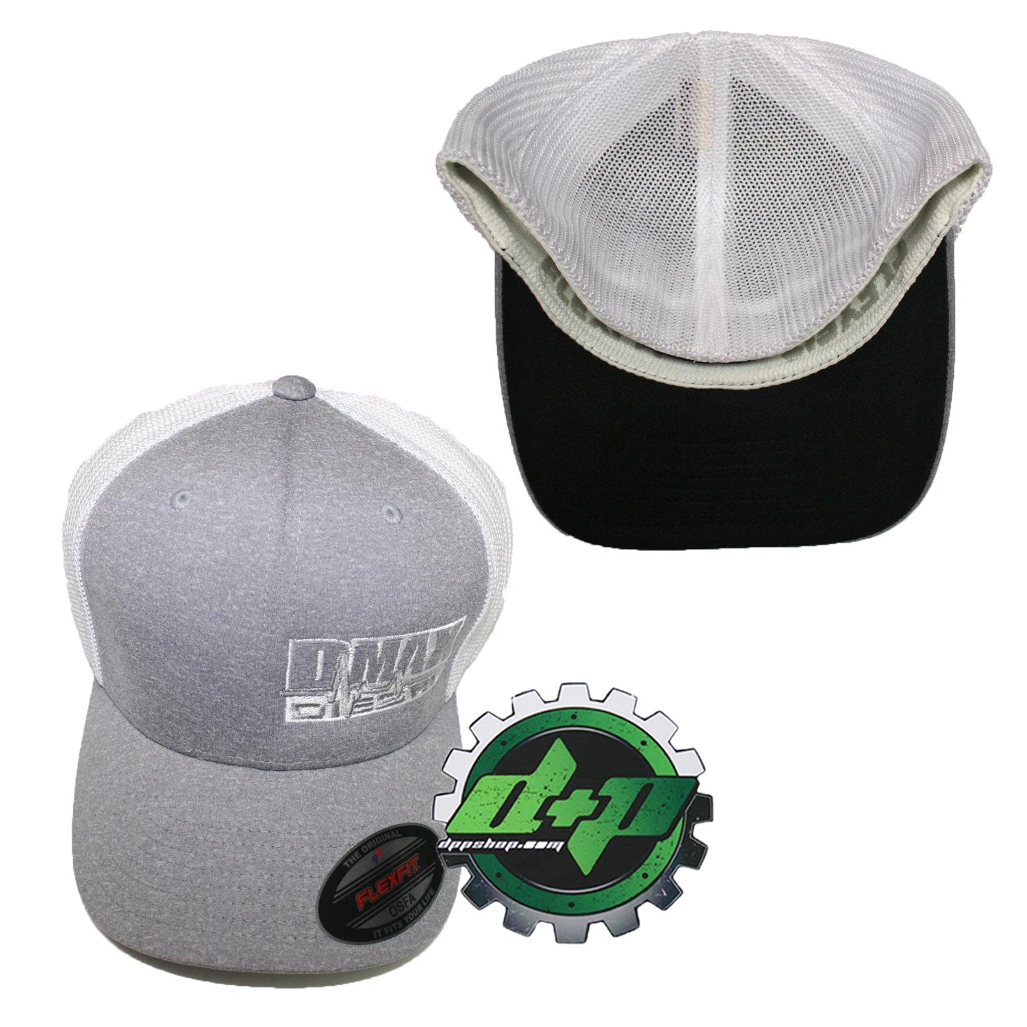 Dmax Duramax Fitted Flex Cap for Diesel Trucks (OSFA, White)